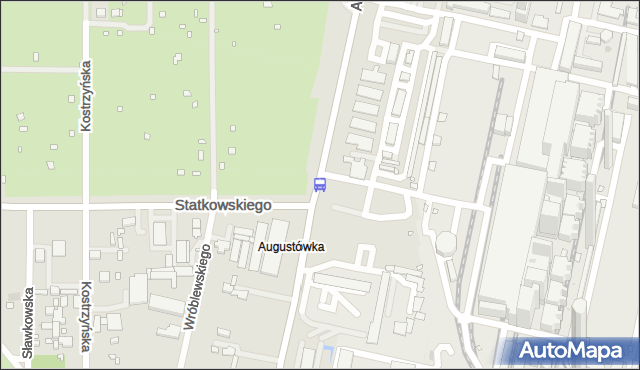 Przystanek Statkowskiego 01. ZTM Warszawa - Warszawa (id 308001) na mapie Targeo
