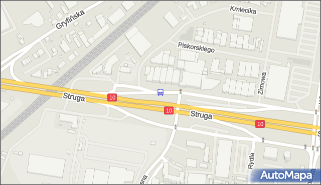 Przystanek Struga Zajezdnia nż 11. ZDiTM Szczecin - Szczecin (id 80411) na mapie Targeo