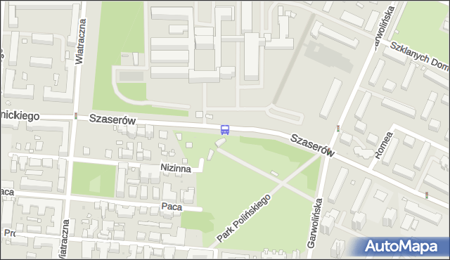 Przystanek Szaserów-Szpital 02. ZTM Warszawa - Warszawa (id 211202) na mapie Targeo