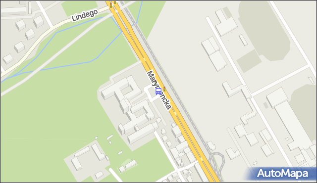 Przystanek Szpital Bielański 01. ZTM Warszawa - Warszawa (id 601001) na mapie Targeo