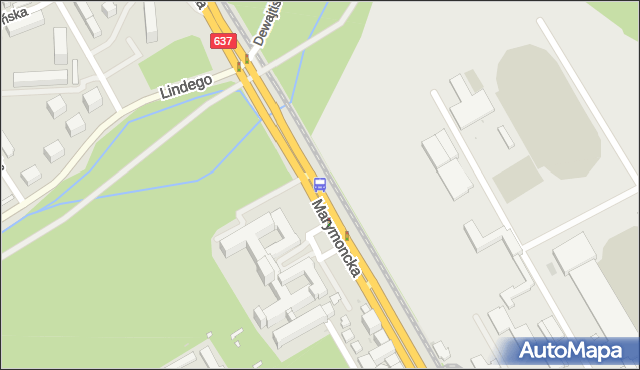 Przystanek Szpital Bielański 02. ZTM Warszawa - Warszawa (id 601002) na mapie Targeo