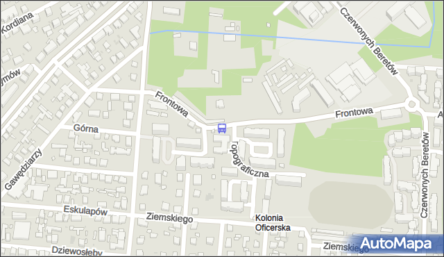 Przystanek Topograficzna 02. ZTM Warszawa - Warszawa (id 226202) na mapie Targeo