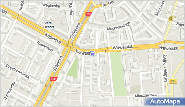 Przystanek Wawelska 05. ZTM Warszawa - Warszawa (id 412105) na mapie Targeo