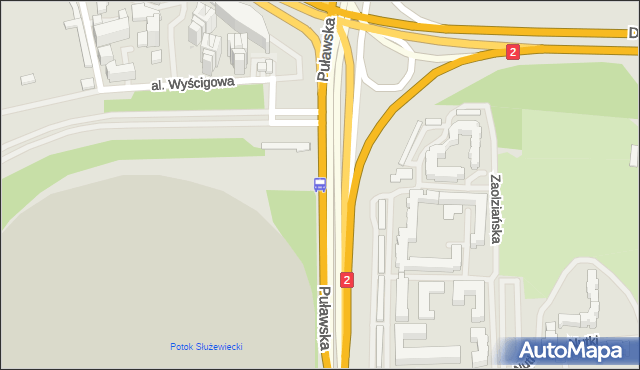 Przystanek Wyścigi 01. ZTM Warszawa - Warszawa (id 301201) na mapie Targeo
