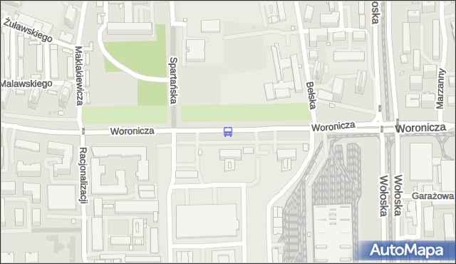 Przystanek Zajezdnia Woronicza 01. ZTM Warszawa - Warszawa (id 325801) na mapie Targeo