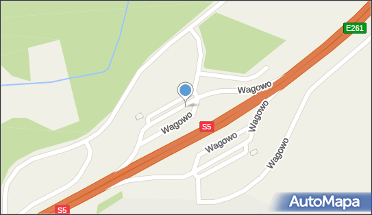 Parking Autokar, BUS, S5, Wagowo - Autokar, BUS - Parking