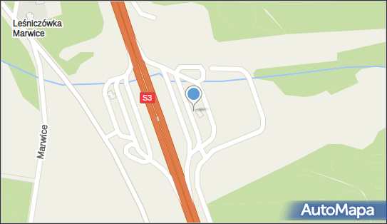 Parking Autokar, BUS, S3E65, Marwice - Autokar, BUS - Parking