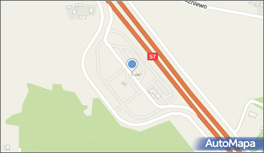 MOP Dłużniewo, S7, E77, Dłużniewo 09-130 - Autostradowy, MOP - Parking