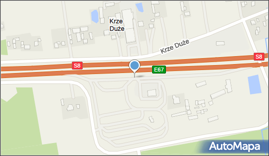 MOP Krze, S8, E67, Krze Duże - Autostradowy, MOP - Parking