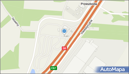 MOP Przeszkoda, S8, E67, Przeszkoda - Autostradowy, MOP - Parking