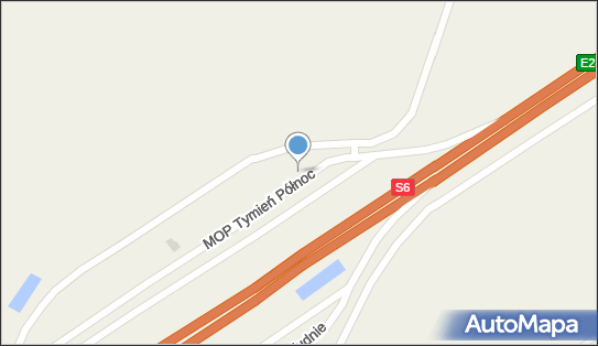 MOP Tymień Północ, S6, E28, Tymień - Autostradowy, MOP - Parking