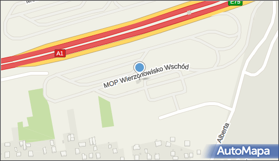 MOP Wierzchowisko Wschód, A1, E75, Autostrada Bursztynowa - Autostradowy, MOP - Parking