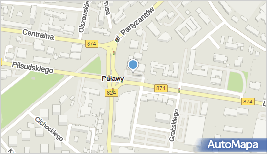 Parking hotelu Izabela, Lubelska12 1, Puławy 24-100 - Bezpłatny - Parking