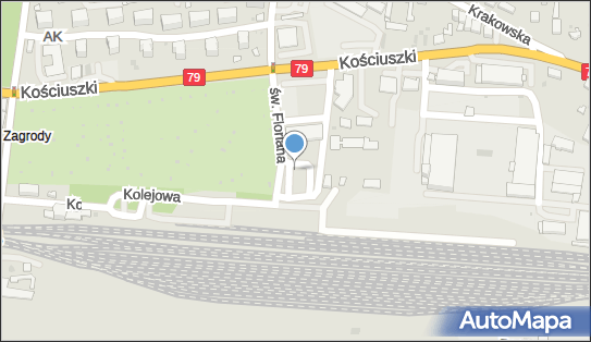 Dworzec autobusowy, św. Floriana 3, Krzeszowice - Dworzec autobusowy