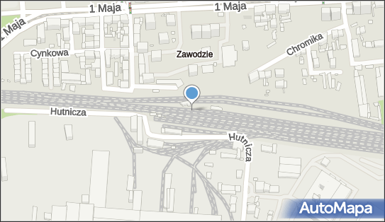 Katowice Zawodzie, Hutnicza, Katowice 40-241 - Dworzec kolejowy, Przystanek kolejowy