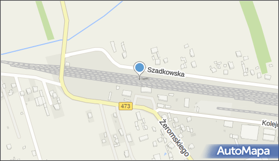 Łask (stacja kolejowa), Szadkowska, Wiewiórczyn 98-100 - Dworzec kolejowy, Przystanek kolejowy