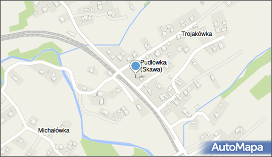 Skawa Dolna, Skawa 381, Skawa 34-713 - Dworzec kolejowy, Przystanek kolejowy