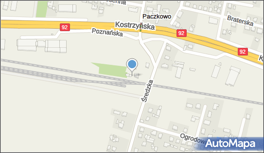 Stacja, Dworzec kolejowy, Średzka, Paczkowo 62-021 - Dworzec kolejowy, Przystanek kolejowy