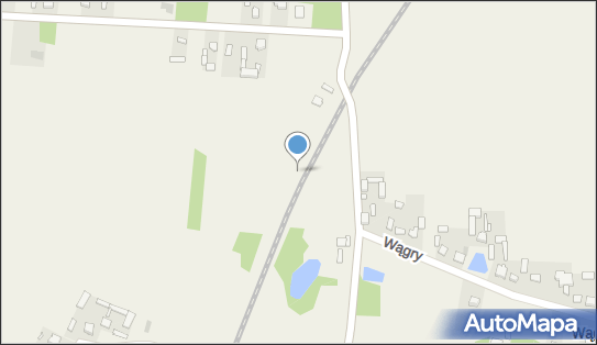 Wągry (przystanek kolejowy), Wągry, Wągry 95-063 - Dworzec kolejowy, Przystanek kolejowy