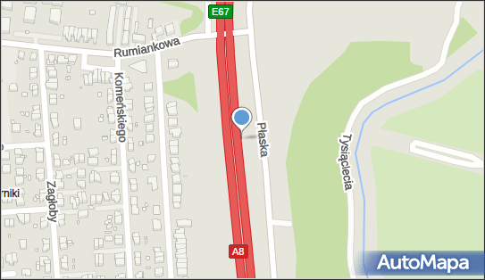 120 km/h - Początek, A8eE67, Wrocław - Fotoradar odcinkowy