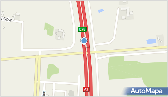 140 km/h - Koniec, A1, Oszkowice 99-423 - Fotoradar odcinkowy