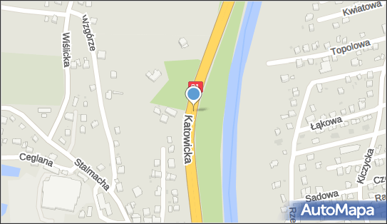 70 km/h - Początek, DK81, Skoczów 43-430, 43-431, 43-433 - Fotoradar odcinkowy