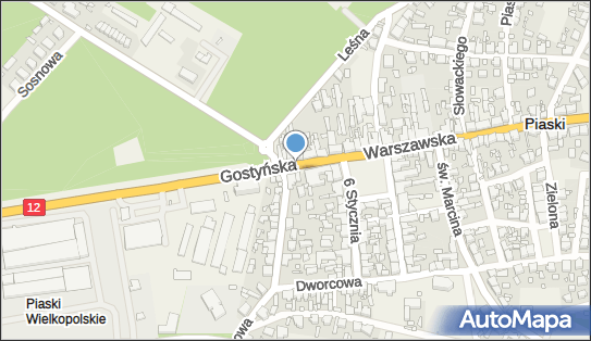 50 km/h, Gostyńska, Piaski 63-820 - Fotoradar stacjonarny 50 km/h