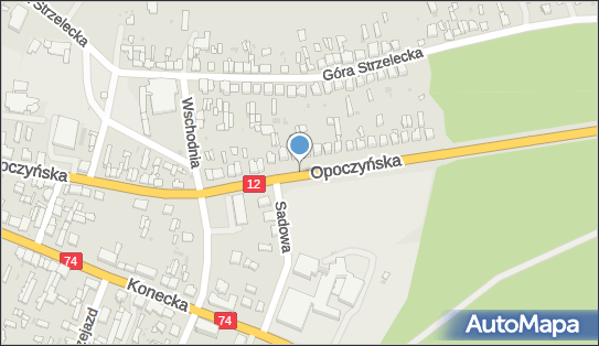 50 km/h, DK12, Sulejów 97-330 - Fotoradar stacjonarny 50 km/h