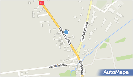 50 km/h, Piotrkowska, Żarnów 26-330 - Fotoradar stacjonarny 50 km/h