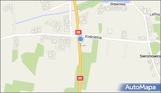 50 km/h, Wjazdowa, Sieroniowice 47-143 - Fotoradar stacjonarny 50 km/h