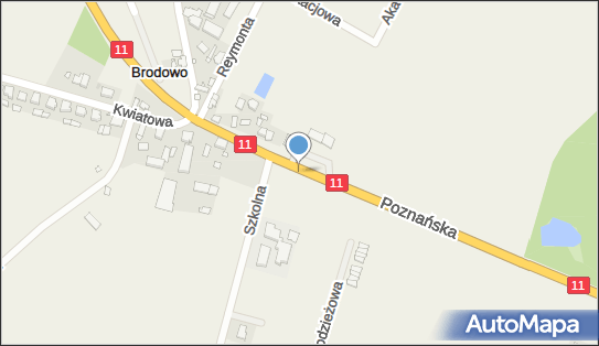 60 km/h, Poznańska11, Brodowo 63-000 - Fotoradar stacjonarny 60 km/h