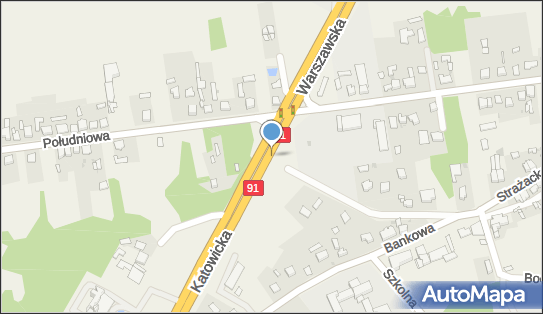 70 km/h, Modrzewiowa, Poczesna 42-262 - Fotoradar stacjonarny 70 km/h