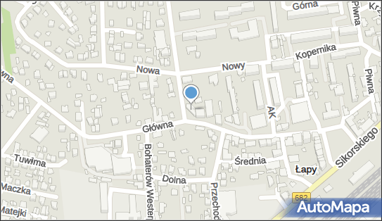 GLS - Punkt odbioru, UL. GŁÓWNA 42, Łapy 18-100