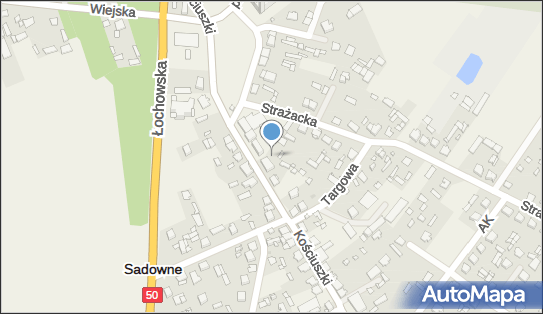 GLS - Punkt odbioru, UL. KOSCIUSZKI 7, Sadowne 07-140