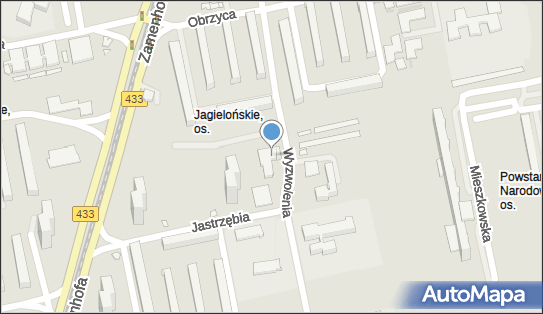 GLS - Punkt odbioru, Wyzwolenia/Krucza przy bloku 104 oś, Poznań 61-204