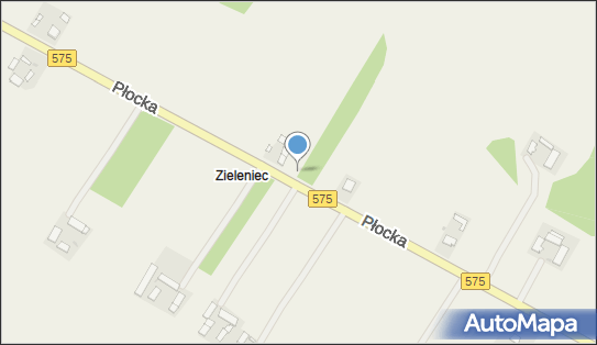 Nadziemny, DW 575, Zieleniec - Hydrant