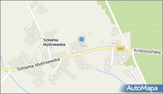 Nadziemny, DW 444, Szklarka Myślniewska - Hydrant