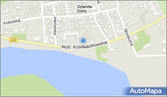 Nadziemny, DW102, Wybrzeże Kościuszkowskie, Dziwnów 72-418 - Hydrant