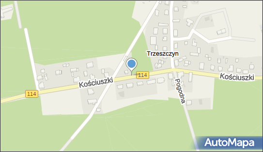 Podziemny, Kościuszki Tadeusza, gen.114 36, Trzeszczyn 72-004 - Hydrant