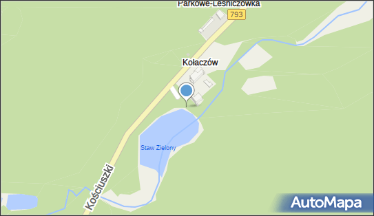 Informacja turystyczna, DW 793, Parkowe-Leśniczówka, Kołaczów - Informacja turystyczna