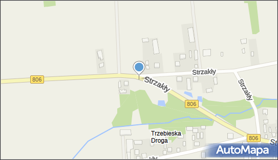 Drewniany krzyż, DW 806, Strzakły - Kapliczka, Figura Świętych, Krzyż