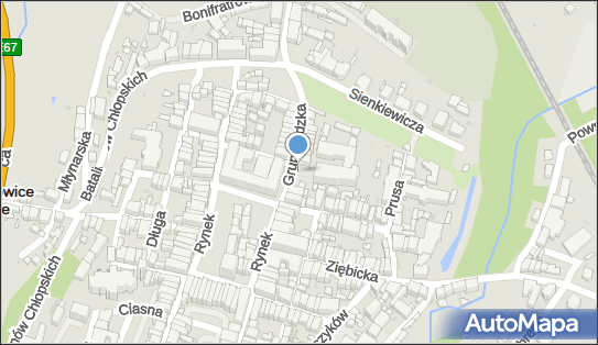 Kapliczka, Figura Świętych, Krzyż, Grunwaldzka 10 57-200 - Kapliczka, Figura Świętych, Krzyż