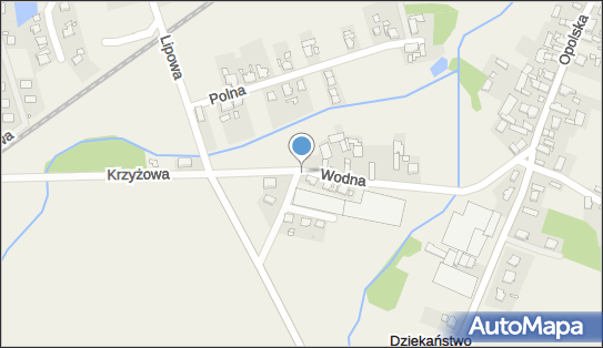 Kapliczka, Figura Świętych, Krzyż, Wodna 1a, Dziekaństwo 46-070 - Kapliczka, Figura Świętych, Krzyż