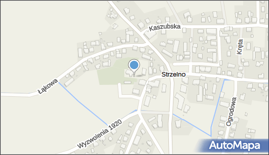 Kapliczka, Figura Świętych, Krzyż, Kasztanowa 6, Strzelno 84-103 - Kapliczka, Figura Świętych, Krzyż