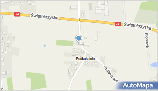 Kapliczka, Figura Świętych, Krzyż, Podkościele 2, Ćmińsk 26-085 - Kapliczka, Figura Świętych, Krzyż