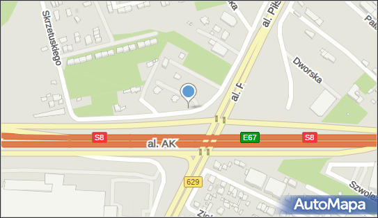 Kapliczka, Figura Świętych, Krzyż, Aleja Armii KrajowejS8E67 05-270 - Kapliczka, Figura Świętych, Krzyż