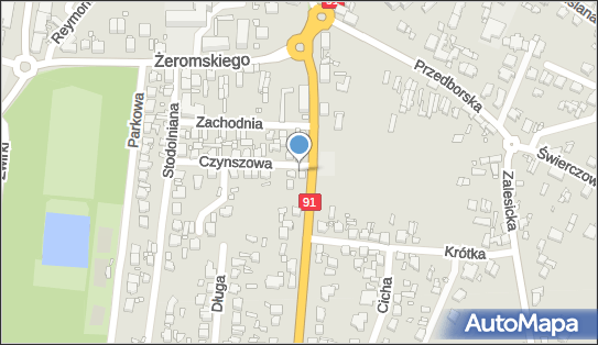 Kapliczka, Figura Świętych, Krzyż, Czynszowa 2 97-300 - Kapliczka, Figura Świętych, Krzyż