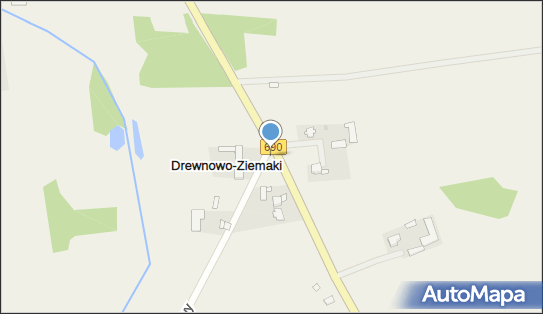 Metalowy krzyż, DW 690, Drewnowo-Ziemaki - Kapliczka, Figura Świętych, Krzyż