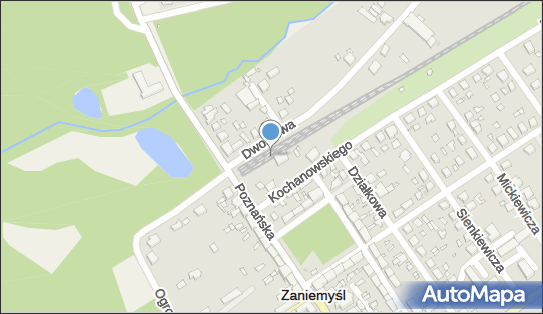 Średzka Kolej Powiatowa - stacja Zaniemyśl, Dworcowa, Zaniemyśl 63-020 - Kolej wąskotorowa