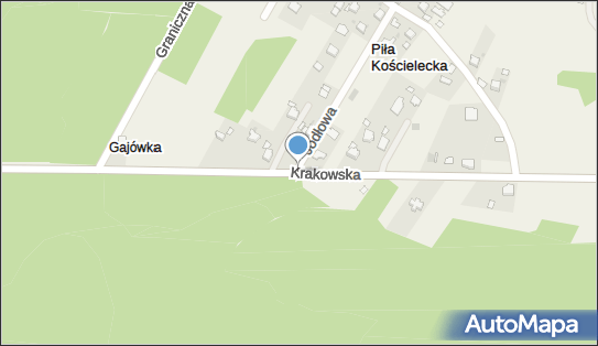 Częste kolizje na skrzyżowaniu, Krakowska, Piła Kościelecka 32-540 - Niebezpieczne miejsce